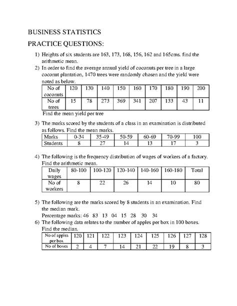 Business statistics exam 1.  2 days ago · Business Statistics Questio...