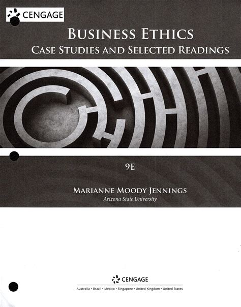 Download Business Ethics Case Studies And Selected Readings By Marianne Moody Jennings