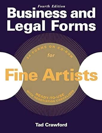 Full Download Business And Legal Forms For Fine Artists By Tad Crawford