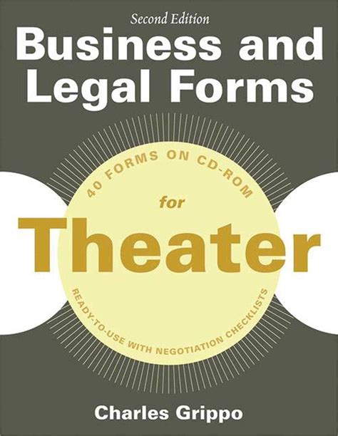 Read Online Business And Legal Forms For Theater Second Edition By Charles Grippo