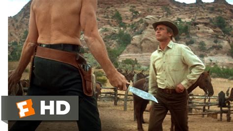 Butch Cassidy(Paul Newman) in a knife fight (1969) - YouTube