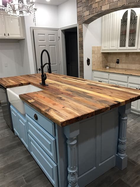Butcher block countertop island. .  ...