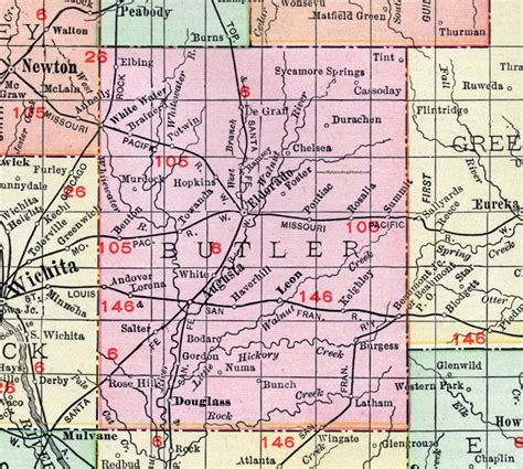 Butler county kansas map. Map of Butler County of Kansas. The page shows cities, villages and roads in Butler County, Kansas. 