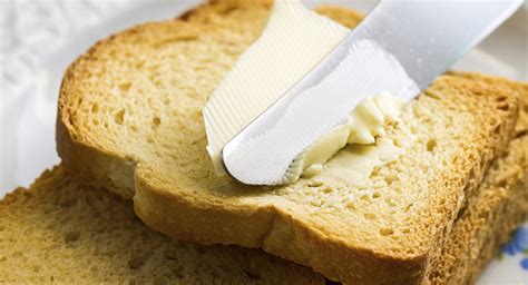 Buttered bread. Sep 6, 2018 · Measure out all five ingredients: bread flour, salt, yeast, butter, and water. Add the salt and yeast on opposite sides of the bowl, then stir them in with your finger. Add the butter, then gradually add the water and mix until a sticky dough forms. Knead the dough until it's smooth, stretchy, and passes the windowpane test. 