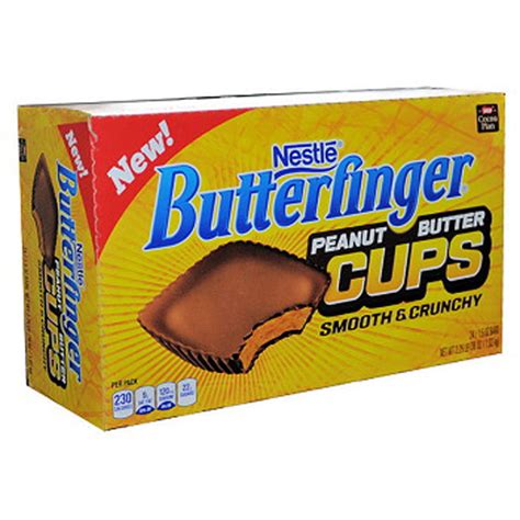 Butterfinger cups. The Butterfinger cup is still around today, though, so perhaps Nestle was wise to wait before jumping into the Super Bowl. Fans weren't happy about the discontinuation of Butterfinger BB's. Twitter. Butterfinger had carved out its spot in the grocery store checkout candy bar rack decades ago. It was in 1992, though, that … 