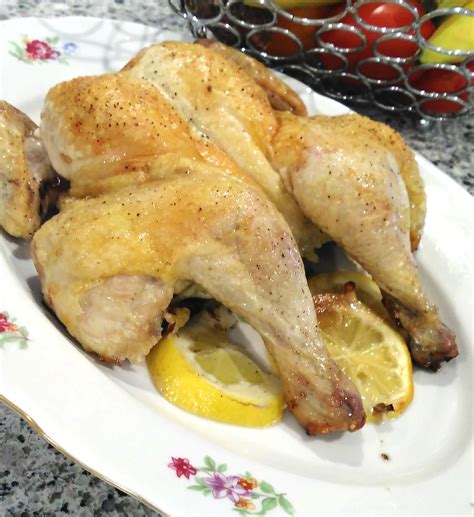 Butterflied Roast Chicken with Lemon and Rosemary