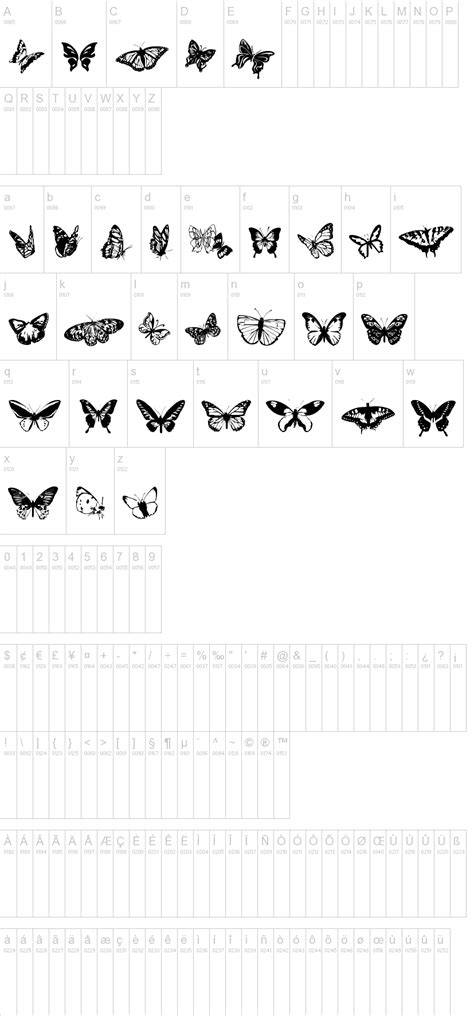 Butterfly Dingbats Font Download For Free - Fontsup.com