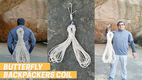 Butterfly coil climbing rope.  This version is done single strand, and into...