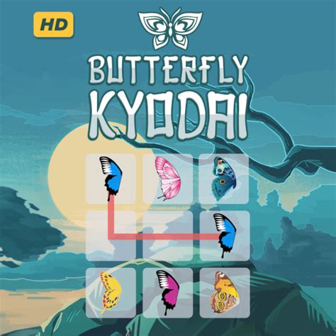 Butterfly kyodai. Butterfly Kyodai. Butterfly Kyodai is a fascinating puzzle game that does not only feature wonderful, dreamy graphics but also challenges your thinking and your perception. The objective of the game is remove all tokens from the board by connecting two matching tiles. Connections can be made either in straight lines or with up to two turns. 