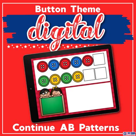 Button AB Patterns Activity for Preschool I Teach Too