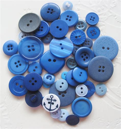 Buttons Blue - Etsy