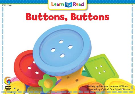 Read Online Buttons Buttons Learn To Read Read To Learn Science By Rozanne Lanczak Williams