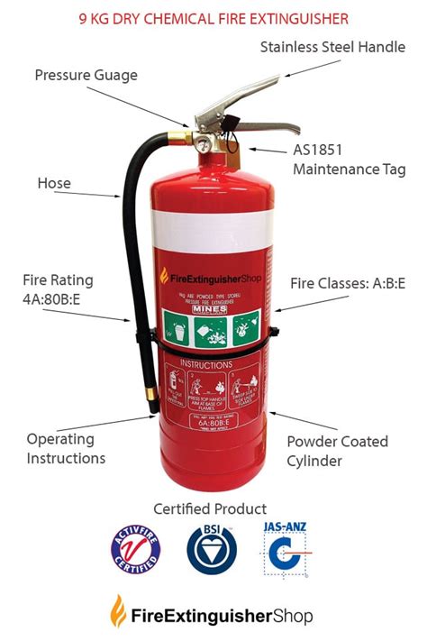 Buy 9kg Dry Chemical Fire Extinguishers - Lowest Prices