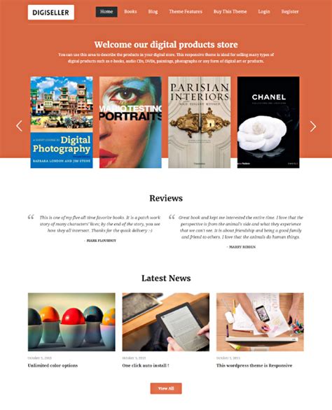 Buy Author Wordpress Theme & Writers Website Template