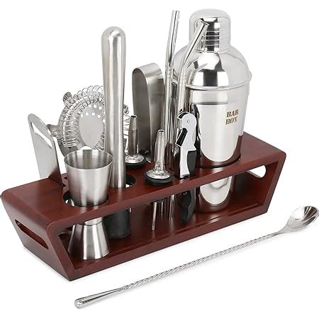 Buy Bar Box 14-Piece Bar Tool Set with Stylish Bamboo …