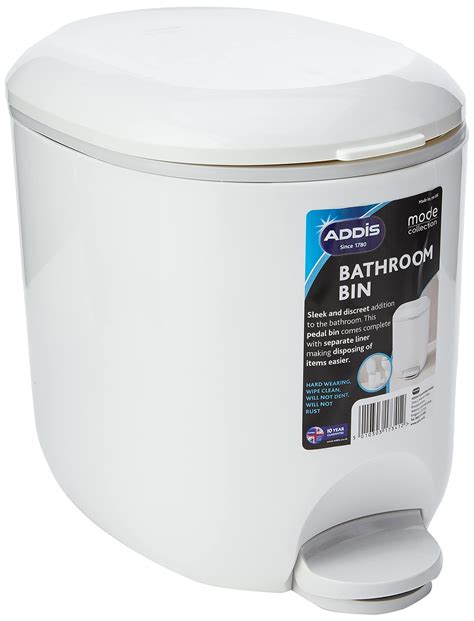 Buy Bathroom: Pedal Bin - White at Home Bargains