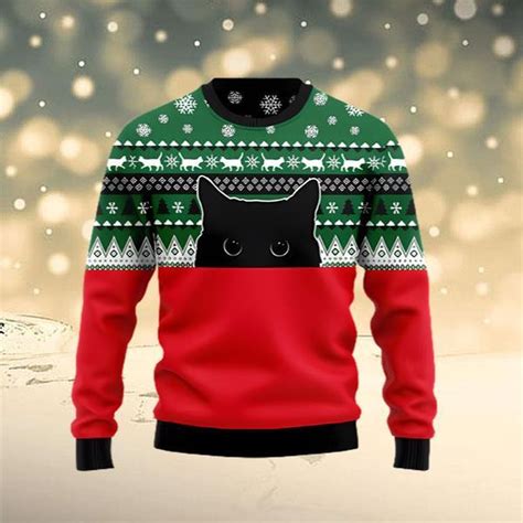 Buy Black Cat Ugly Christmas Sweater UP TO 50% OFF