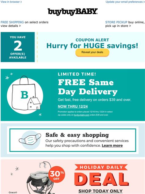 Buy Buy Baby Source Coupons unlocked + FREE same day delivery *OR