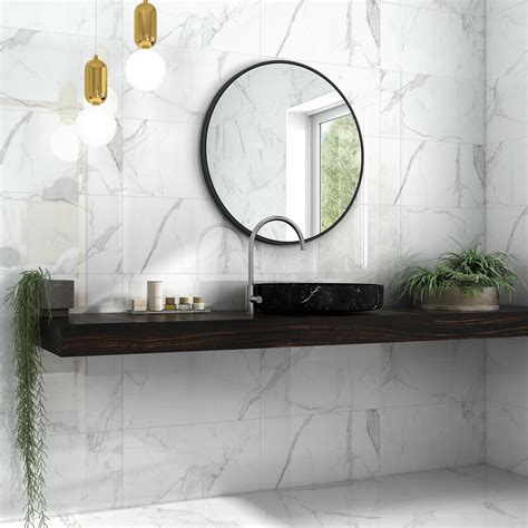 Buy Carrara Marble Effect Tiles Wall & Floor Eurotiles