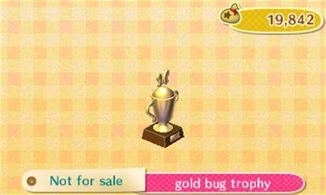 Buy Cheap Animal Crossing gold bug trophy, ACNH gold bug …