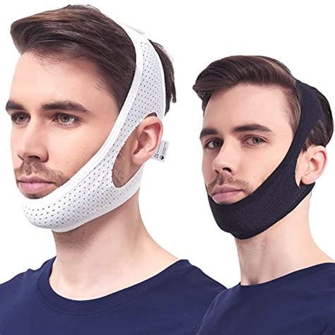 Buy Chin Strap for Cpap Users, 2 Pack Black & White Upgraded ...