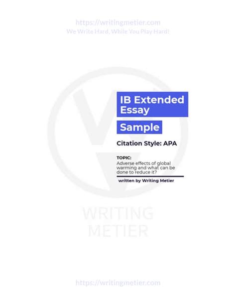 Buy Extended Essay Online From WritingMetier.com