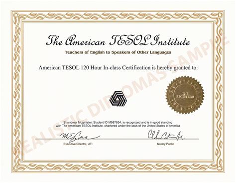 Buy Fake TESOL Certificate! Novelty Replacement Degree!