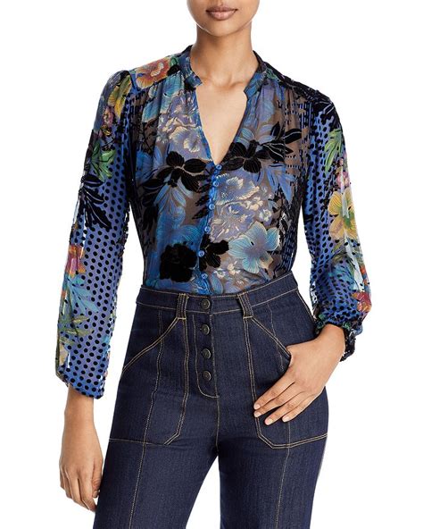 Buy LANAI BURNOUT LYDIA BLOUSE Online - Johnny Was