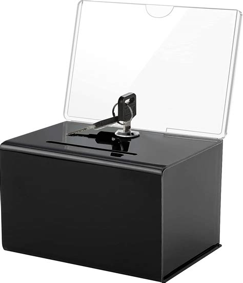 Buy MaxGear Acrylic Ballot Box 6.25 x 4.5 x 4, Donation Box with …