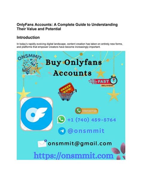 Buy Onlyfans Accounts Leaks
