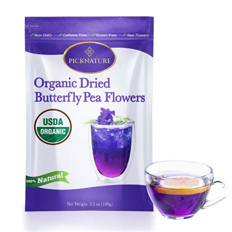 Buy PICKNATURE 100% USDA Butterfly Pea Flower Tea 3.50 oz ...