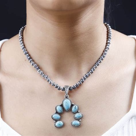 Buy Sierra Nevada Turquoise Squash Blossom Necklace 18 Inches …