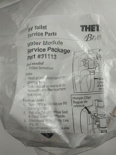 Buy Thetford 31113 Bravura Water Module Service Package RV Part