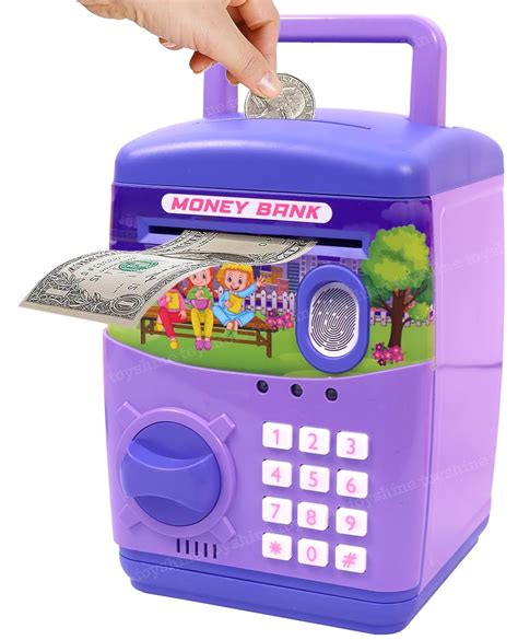 Buy Toyshine Money Safe Kids Piggy Bank with Electronic Lock, Briefca…