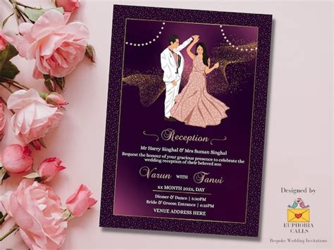 Buy Wedding Invite With Border Online In India - Etsy India