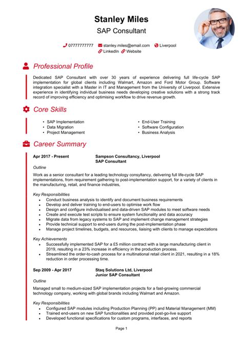 Buy Word Cv Template How to Write the Perfect SAP CV