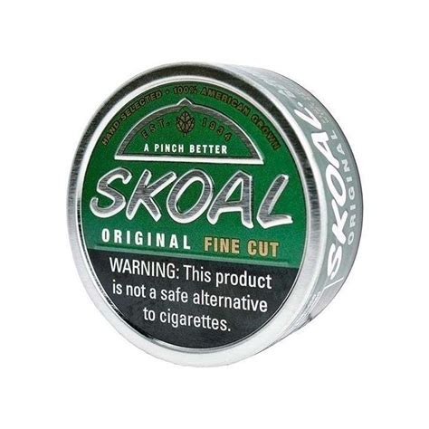 Buy skoal online. Fine Cut Tobacco - Buy fine cut chewing tobacco Northerner US. Fine cut chewing tobacco is one of the oldests methods of smoking tobacco in the United States—and is mainly used in hand-rolled cigarettes or by injecting small loose leaf shreds into filtered tubes. Discover Stoker's Natural Fine Cut for yourself today. Northerner. 