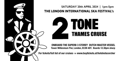 Buy tickets – 2 Tone Thames cruise - Ticket Tailor