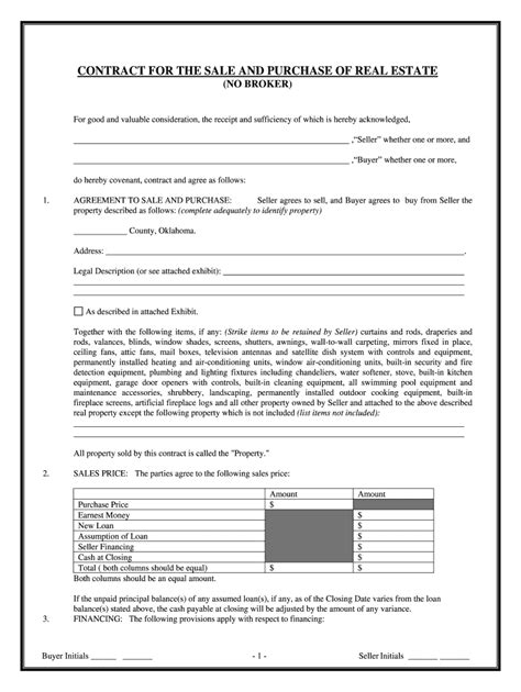 Buyer And Seller Agreement Template