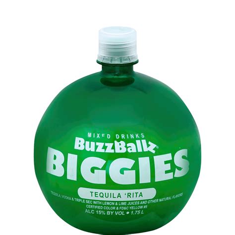 Buzz ball biggies. BuzzBallz Biggies Strawberry Rita 1.75L. 3.7 out of 5 stars. 3 reviews. $19.99 + CRV . Pick Up In stock. Delivery Available. Add to Cart. More Like This. Buzzballz Chocolate Tease 200ml. 4.5 out of 5 stars. 26 reviews. $3.49 + CRV . Pick Up In stock. Delivery Available. Add to Cart. More Like This. Buzzballz Tequila Rita 200ml. 