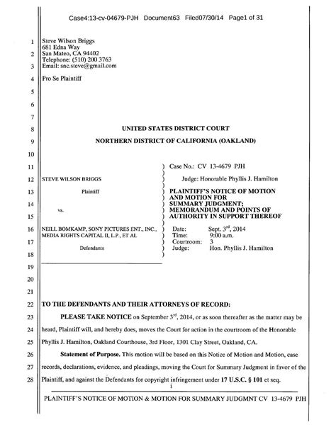 Buzzfeed Dossier Legal Filing Motion For Summary Judgment