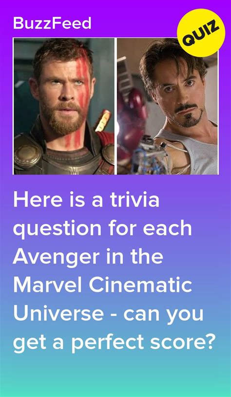 Buzzfeed marvel quizzes. Marvel Quizzes QUIZ: Can you score 100% on this Loki quiz? QUIZ: Can you score 100% on this Spider-Man MCU quiz? QUIZ: Which Marvel character should be your boyfriend? QUIZ: How well do you actually remember Infinity War and Endgame? Popular Marvel Quizzes QUIZ: How would you die in the Marvel universe and who would kill you? 