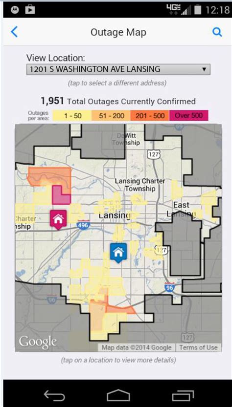 DTE Energy's online outage map showed more than 2,00