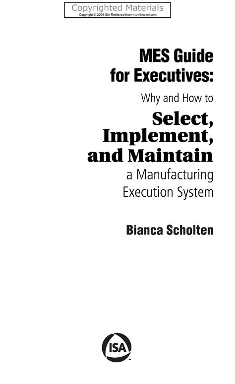 By bianca scholten mes guide for executives why and how to select implement and maintain a manufacturing execution s paperback. - Manuale di dinamica meccanica lineare e non lineare.