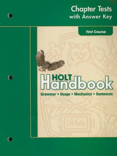 By rinehart and winston holt holt handbook first course chapter tests with answer key paperback. - Rock mass classifications a complete manual for engineers and geologists in mining civil and petroleum engineering.