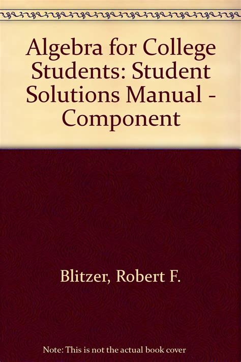 By robert f blitzer students solutions manual for college algebra 6th edition. - Manuale di riparazione yamaha fz1 fazer.