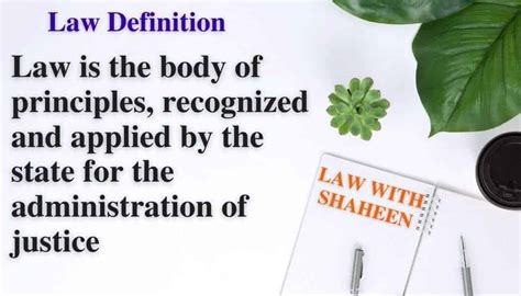 Definition of law is a rule of conduct developed by the government or society over a certain territory. Law follows certain practices and customs in order to deal with crime, business, social relationships, property, finance, etc. The Law is controlled and enforced by the controlling authority.. 