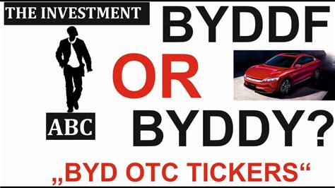Byddf vs byddy. Chinese automaker BYD Co Ltd (OTC:BYDDF) backed by Warren Buffett, has surpassed Tesla in global EV sales and announced plans to invest over $14 billion in advancing vehicle intelligence and EV ... 