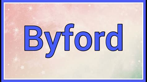 Byford Name Men