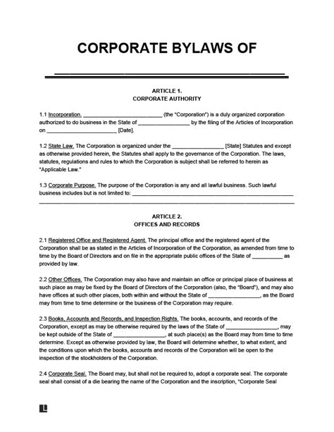 5 minute read. A corporation’s bylaws, also called company bylaws or just bylaws, are a legal document setting forth key rules and regulations governing the corporation’s day-to-day operations. By articulating the procedures management must follow, these rules help ensure a corporation runs smoothly, efficiently, and consistently.